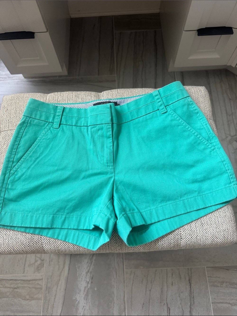 J. Crew Bright Turquoise Cotton Chino Shorts